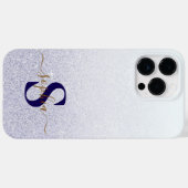 Elegant Glitter monogrammed naam Case-Mate iPhone Case (Achterkant (horizontaal))