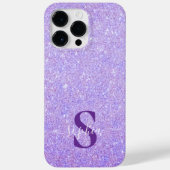 Elegant Glitter monogrammed naam Case-Mate iPhone Case (Achterkant)