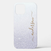 Elegant Glitter monogrammed naam Case-Mate iPhone Case (Achterkant)