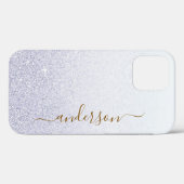 Elegant Glitter monogrammed naam Case-Mate iPhone Case (Achterkant (horizontaal))