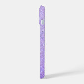 Elegant Glitter monogrammed naam iPhone 15 Case (Linkerkant)