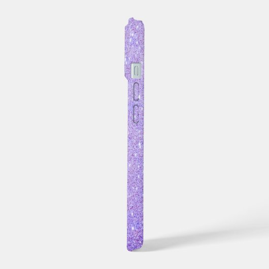 Elegant Glitter monogrammed naam iPhone 15 Case (Linkerkant)