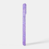 Elegant Glitter monogrammed naam iPhone 15 Case (Rechterkant)