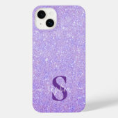 Elegant Glitter monogrammed naam iPhone Hoesje (Achterkant)