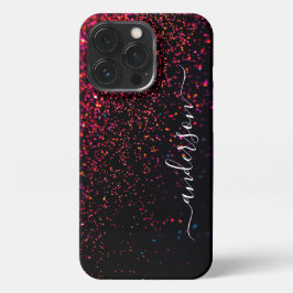 Elegant Glitter monogrammed naam iPhone 13 Pro Hoesje