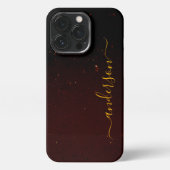 Elegant Glitter monogrammed naam iPhone Hoesje (Achterkant)