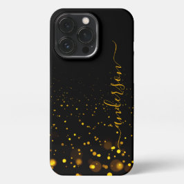 Elegant Glitter monogrammed naam iPhone 13 Pro Hoesje