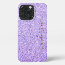 Elegant Glitter monogrammed naam iPhone 13 Pro Hoesje