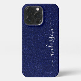 Elegant Glitter monogrammed naam iPhone 13 Pro Hoesje