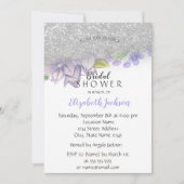 Elegant Glitter Ombre, Flowers Vrijgezellenfeest Kaart (Voorkant)