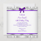 Elegant Glitter Paars Glamor High Heel Silver 3c Kaart (Achterkant)