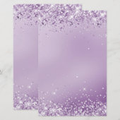 Elegant glitter paars kantoorbenodigdheden van 5,5 briefpapier (Voorkant / Achterkant)