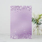 Elegant glitter paars kantoorbenodigdheden van 5,5 briefpapier (Staand voorkant)
