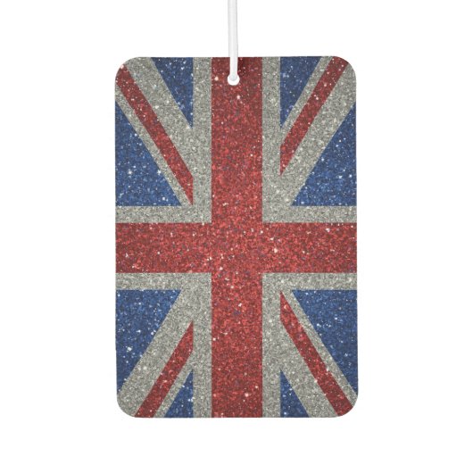 Elegant glitter Patriotic U.K. flag Luchtverfrisser (Voorkant)