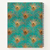 Elegant Glitter Peacock Feathers Sketch/Story Notitieboek (Achterkant)