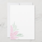 Elegant Glitter Pink Calligraphy Birthday Invitati Kaart (Achterkant)