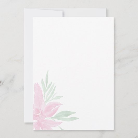 Elegant Glitter Pink Calligraphy Birthday Invitati Kaart (Achterkant)