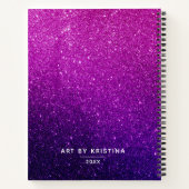 Elegant Glitter Pink Paars Sketchbook Notitieboek