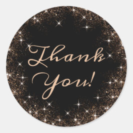 Elegant Glitter Product Packaging Dank u Etiketten