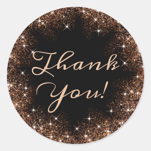 Elegant Glitter Product Packaging Dank u Etiketten (Voorkant)