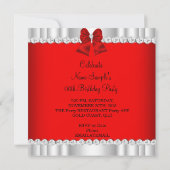 Elegant Glitter Red Glamor High Heels Silver 2 Kaart (Achterkant)