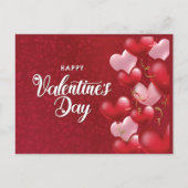 Elegant Glitter Red Hearts Valentijnsdag Postca Briefkaart (Voorkant)