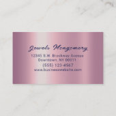 Elegant Glitter Roos Gold Faux Folie Girly Visitekaartje (Achterkant)