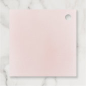 Elegant glitter roos gold met jurk quinceañera bedankjes labels (Achterkant)