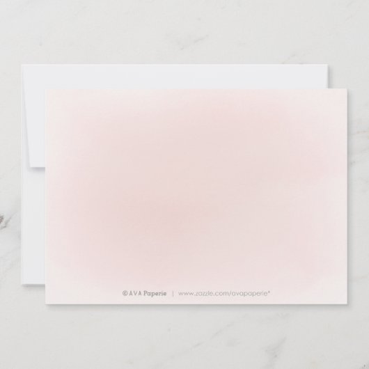 Elegant glitter roos goudroze jurk behalve datum save the date (Achterkant)