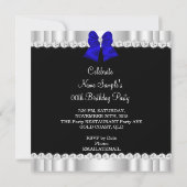 Elegant Glitter Royal Blue Glamor High Heels Kaart (Achterkant)