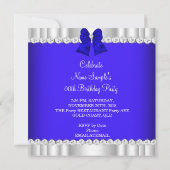 Elegant Glitter Royal Blue Silver High Heels 2 Kaart (Achterkant)