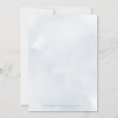 Elegant glitter script blue floral 3rd jarig kaart (Achterkant)