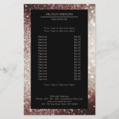 Elegant Glitter Silber Rost Flyer (Voorkant)