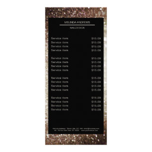 Elegant Glitter Silver Gold Reclamekaart