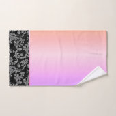 Elegant Glitter Silver Swirls Ombre Bad Handdoek (Handdoek)