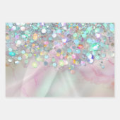 Elegant glitter Sparkle Confetti Modern Roze Inpakpapier Vel (Voorkant 2)