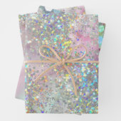 Elegant glitter Sparkle Confetti Modern Roze Inpakpapier Vel (In situ)