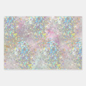 Elegant glitter Sparkle Confetti Modern Roze Inpakpapier Vel (Voorkant)