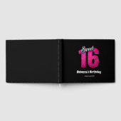 Elegant Glitter Sparkle Sweet 16 Verjaardag Gastenboek (Volledig)