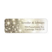 Elegant Glitter Sparkles Wedding Etiket (Voorkant)