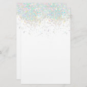 Elegant glitter-station 5,5 x 8,5 inch briefpapier (Voorkant / Achterkant)