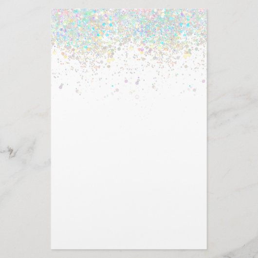 Elegant glitter-station 5,5 x 8,5 inch briefpapier (Achterkant)