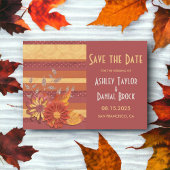 Elegant Glitter Stylish Boho Floral Wedding Save The Date