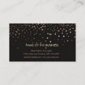 Elegant Glitter Subtle Black Faux Achtergrond Visitekaartje (Achterkant)