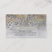 Elegant Glitter Subtle Black Faux Confetti Visitekaartje (Achterkant)