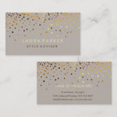 Elegant Glitter Subtle Cream Faux Achtergrond Visitekaartje (Voorkant / Achterkant)
