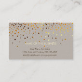 Elegant Glitter Subtle Cream Faux Achtergrond Visitekaartje (Achterkant)