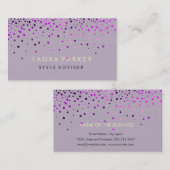 Elegant Glitter Subtle Cream Faux Achtergrond Visitekaartje (Voorkant / Achterkant)