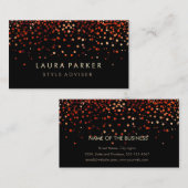 Elegant Glitter Subtle Red Faux Achtergrond Visitekaartje (Voorkant / Achterkant)