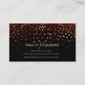 Elegant Glitter Subtle Red Faux Achtergrond Visitekaartje (Achterkant)